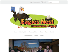Tablet Screenshot of eaglesnesthomeschoolsupply.com